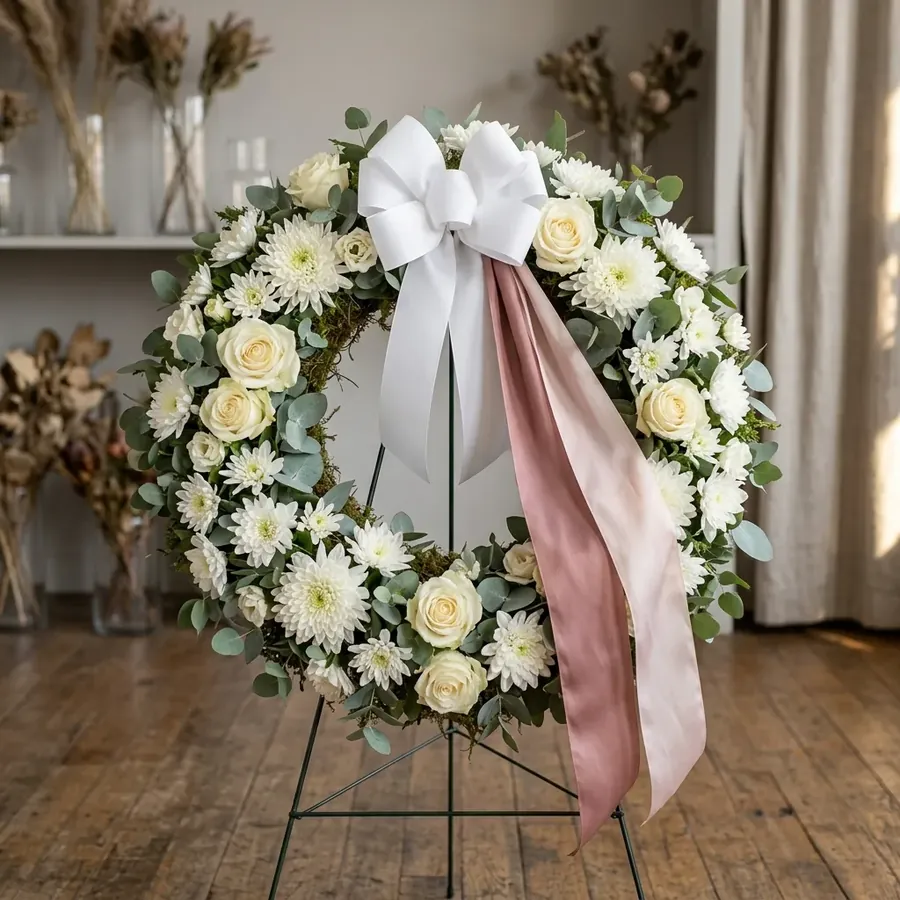 Coroa de flores para cerimônia