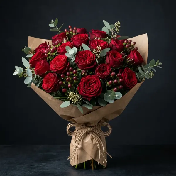 Buquê de rosas vermelhas